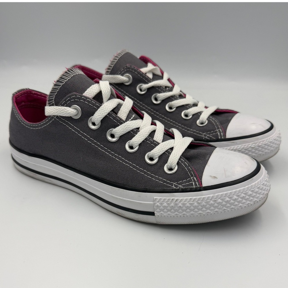 Converse Chuck Taylor All Star Double Tongue Women 7 Gray Pink 553443F Low Top